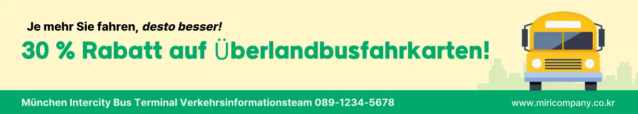 Gelber einfacher Intercity-Buspass-Rabatt