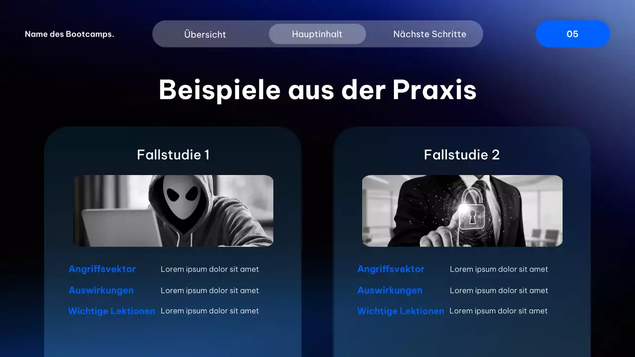 Blue Modern Cyber ​​Security Kurs Präsentation