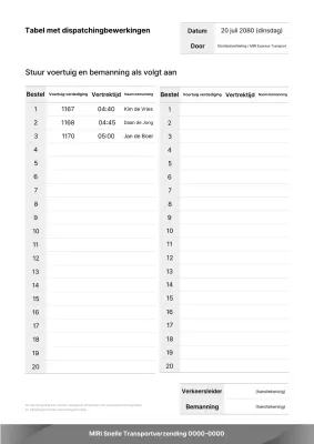 Informatie over de dienstregeling van de White Clean Intercity-bus