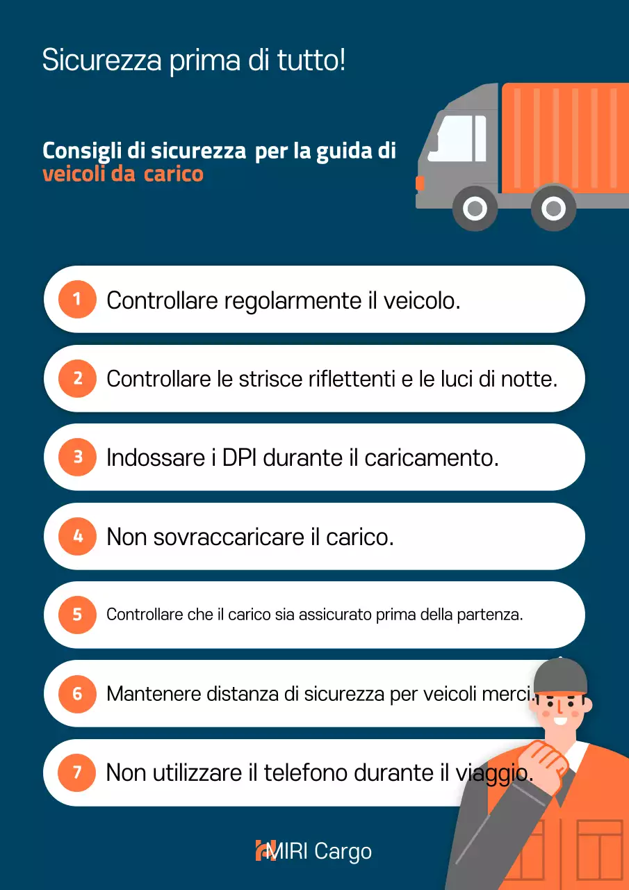 Linee guida sulla sicurezza del trasporto di merci di base blu