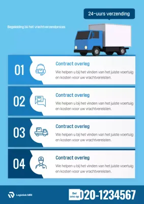 Sky Blue Clean Car Vrachtvervoergids