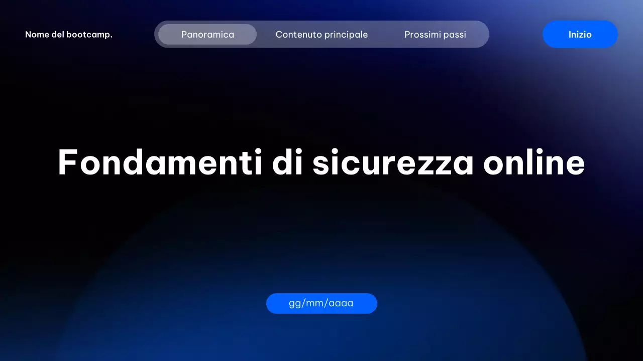 Presentazione del corso Blue Modern Cyber ​​Security