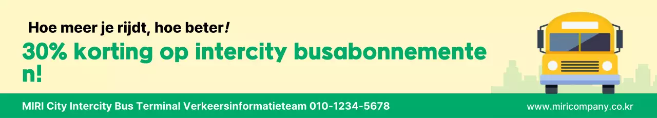 Korting op de gele eenvoudige intercitybuspas