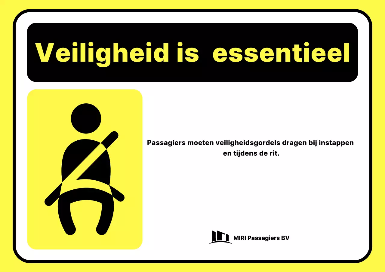 Geel gemarkeerde veiligheidsrichtlijnen voor het openbaar vervoer