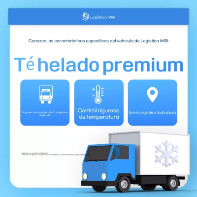 Promoción del servicio logístico de automóviles modernos Sky Blue