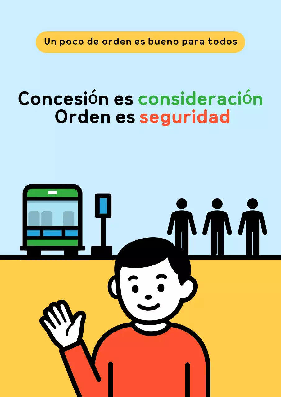 Campaña de Orden de Transporte Público Simple Azul Cielo