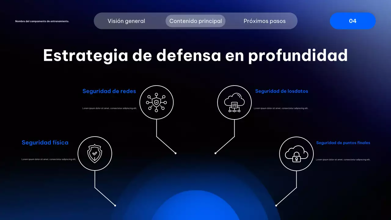 Presentación del curso de ciberseguridad Blue Modern