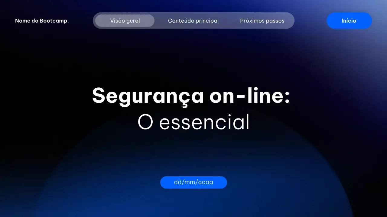 Apresentação do Curso Blue Modern Cyber ​​Security