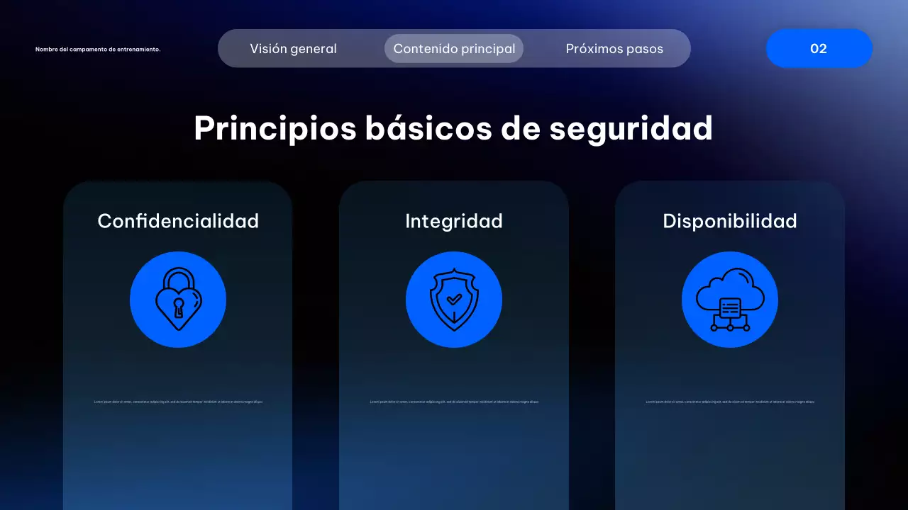 Presentación del curso de ciberseguridad Blue Modern
