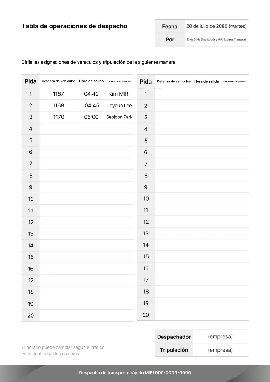 Información sobre los horarios de autobuses interurbanos limpios y blancos