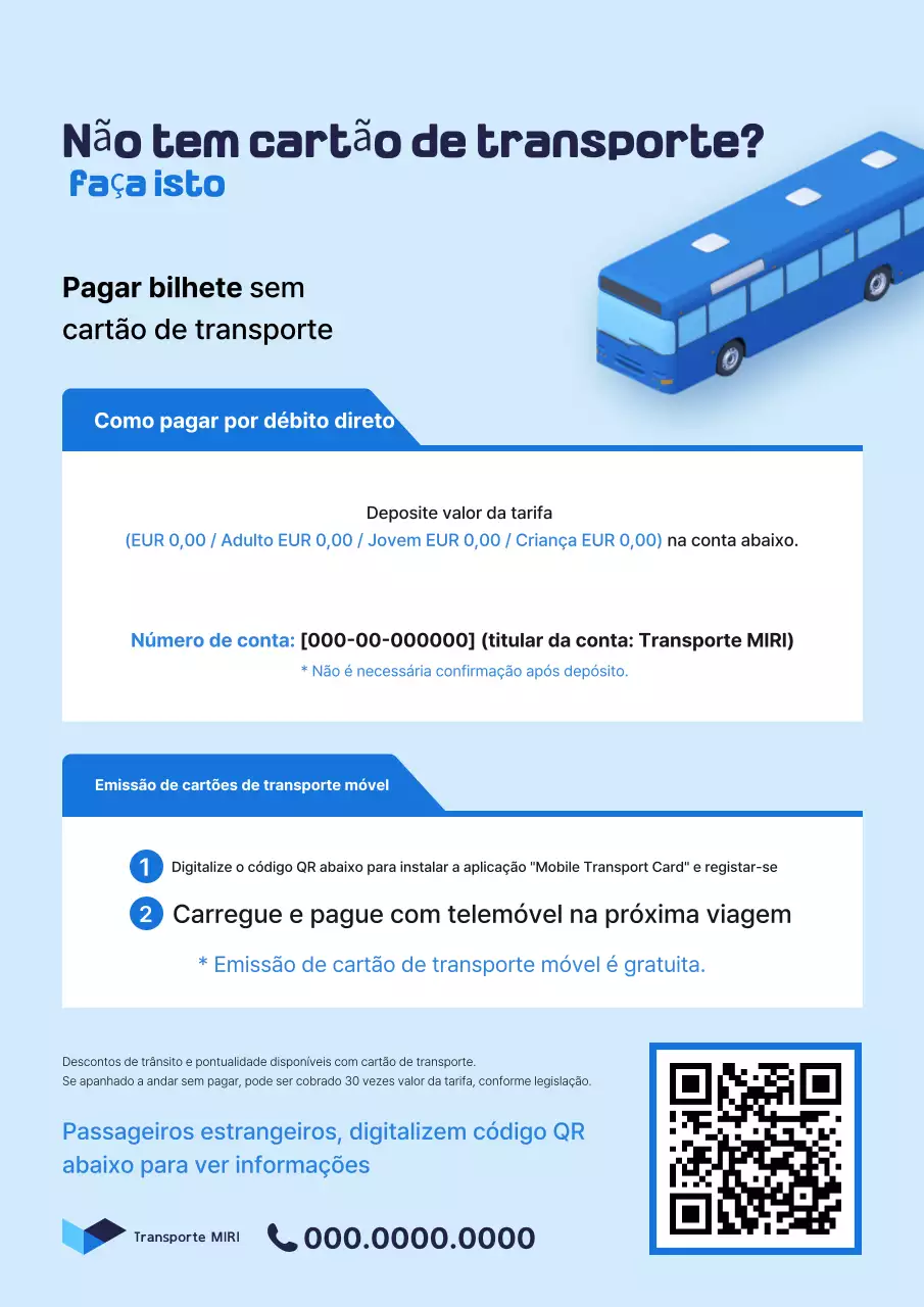 Guia de Transporte Público Limpo Sky Blue