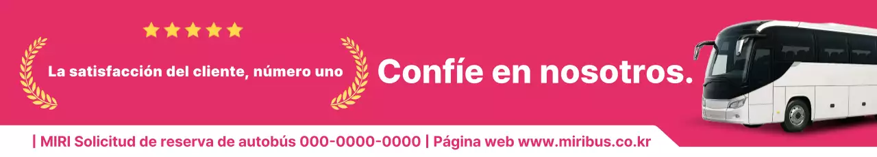 Anuncio de tránsito moderno de color rosa intenso