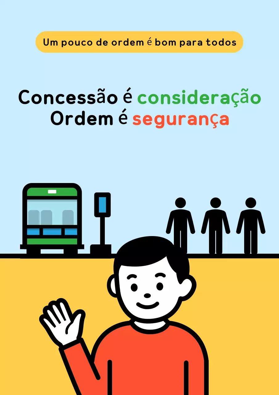 Campanha Sky Blue Simple para Ordenar por Transporte Público