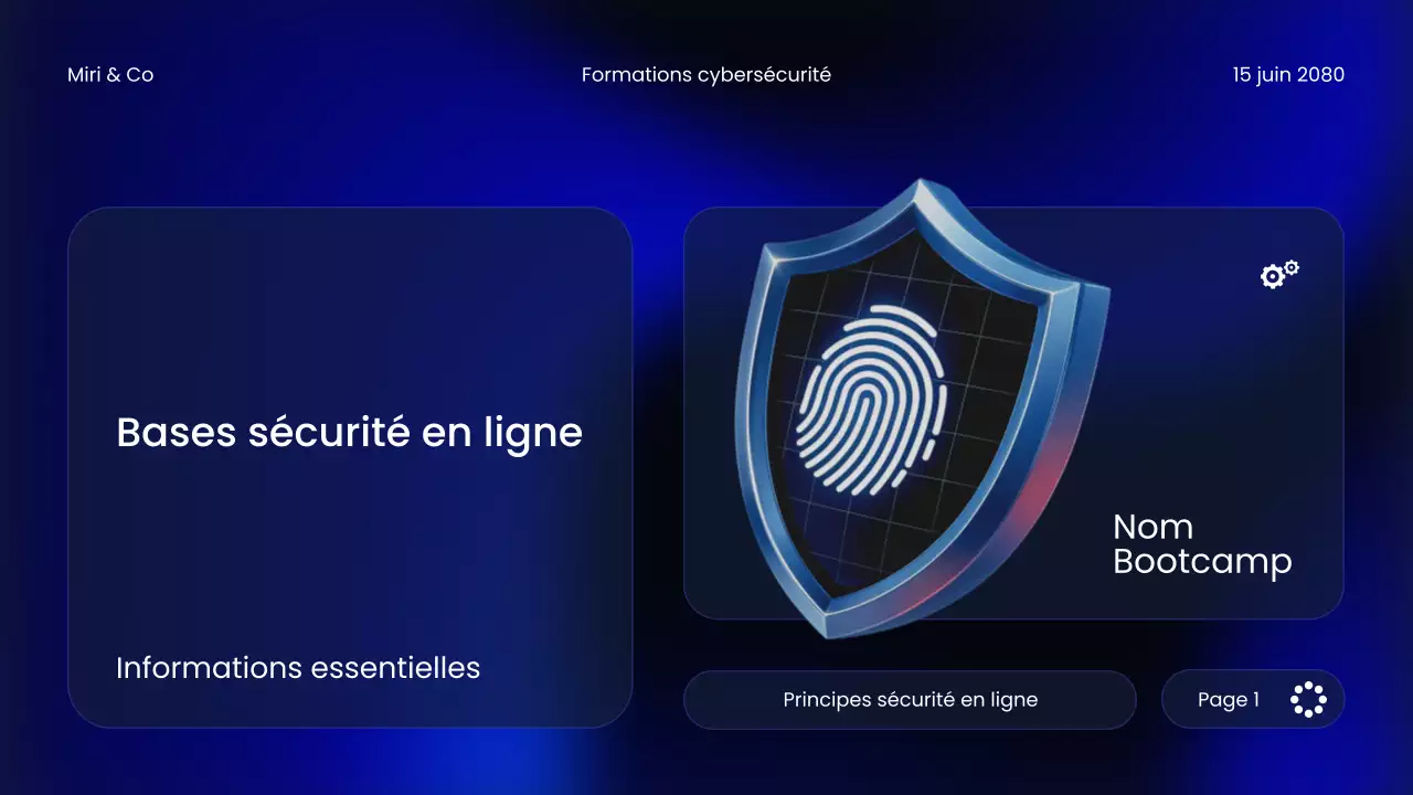 Cours de cybersécurité Blue Modern