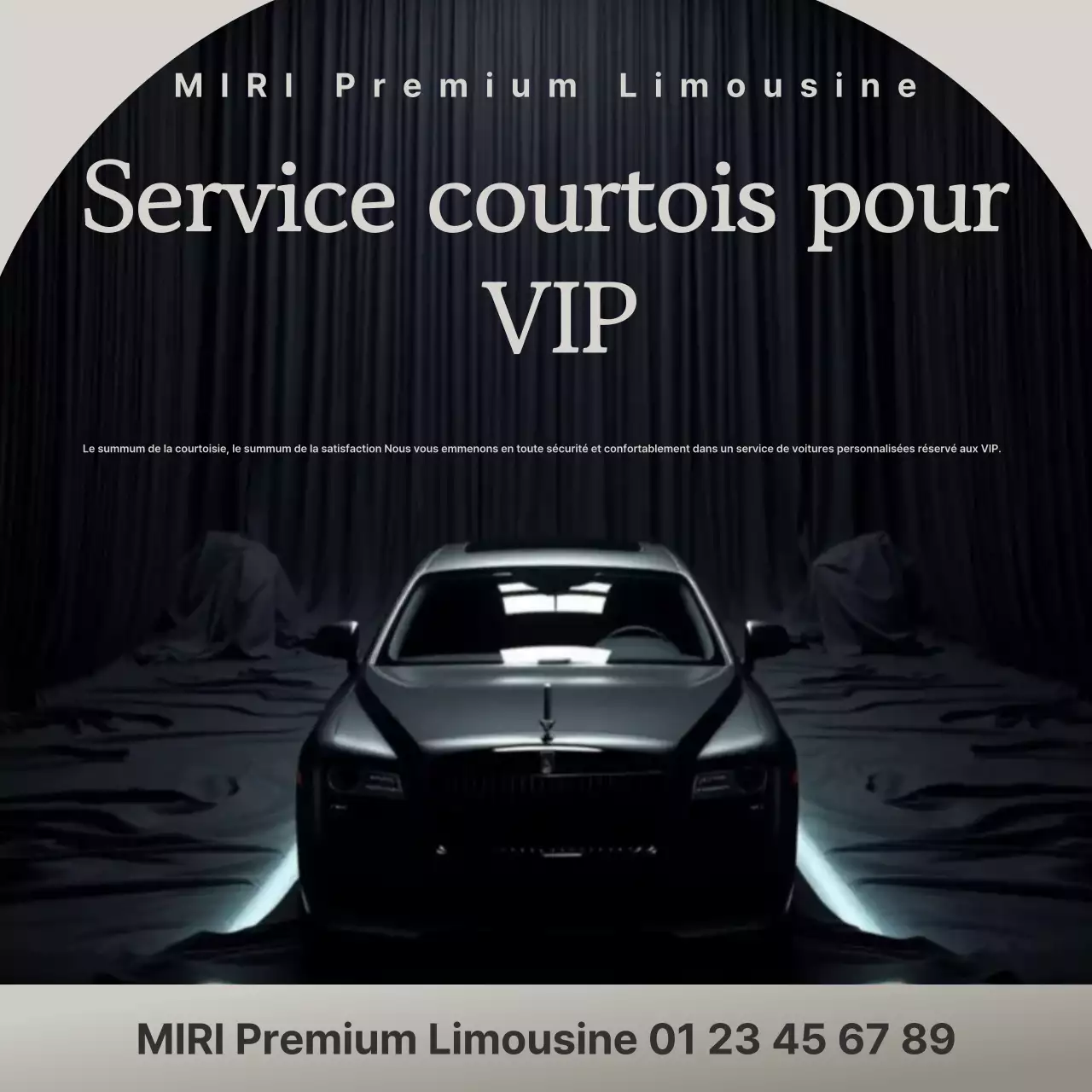 Promotion de service de voiture de luxe noire