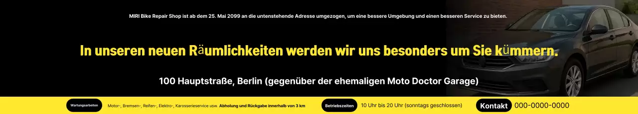 Black Simple Auto-Servicehandbuch