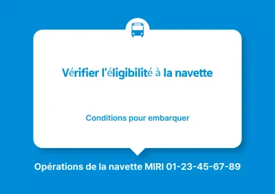 Avis aux usagers de la navette Blue Simple
