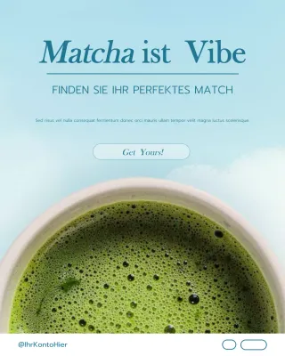 Einfacher moderner Matcha-Promotion-Instagram-Beitrag