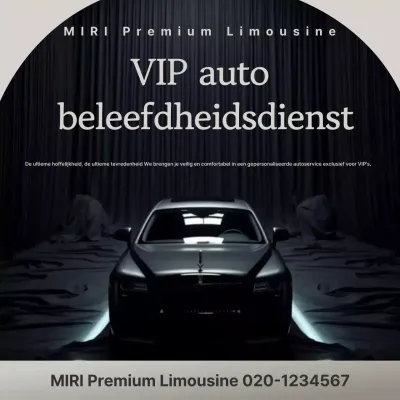 Promotie voor zwarte luxe autoservice