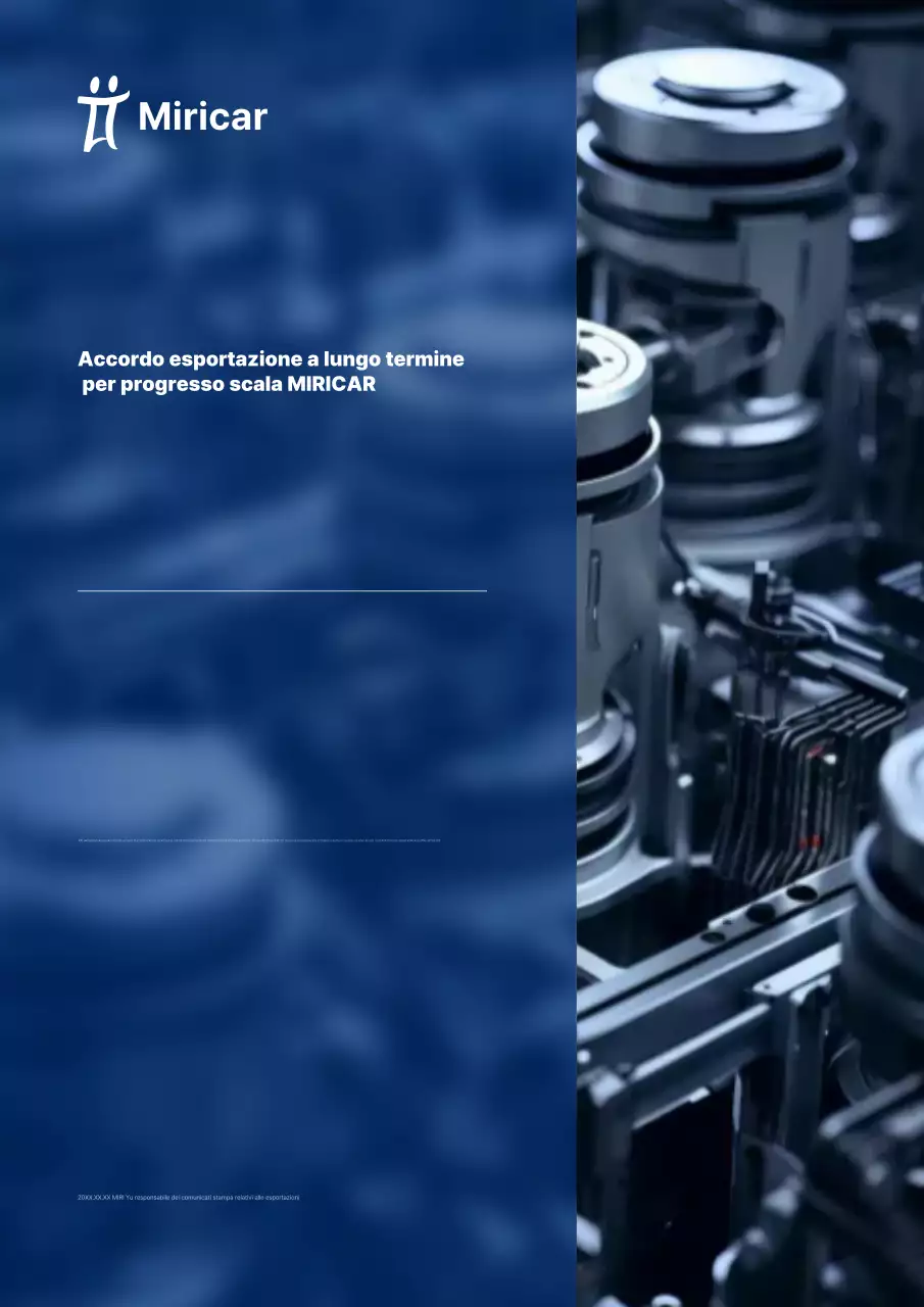 Promozione del contratto di esportazione moderno blu