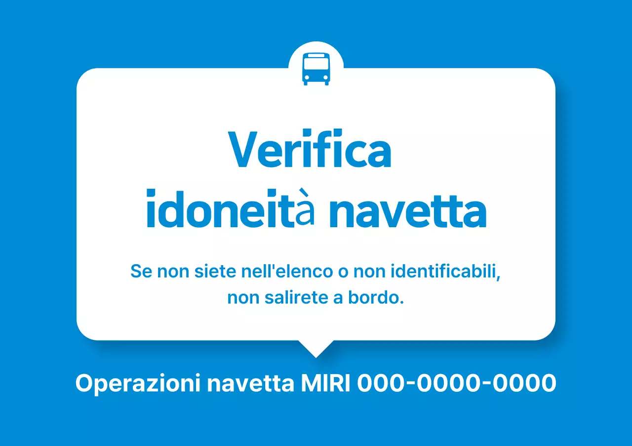 Avviso agli utenti del Blue Simple Shuttle Bus