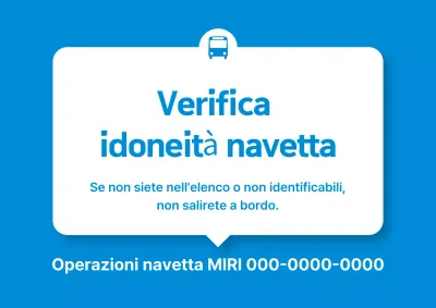 Avviso agli utenti del Blue Simple Shuttle Bus