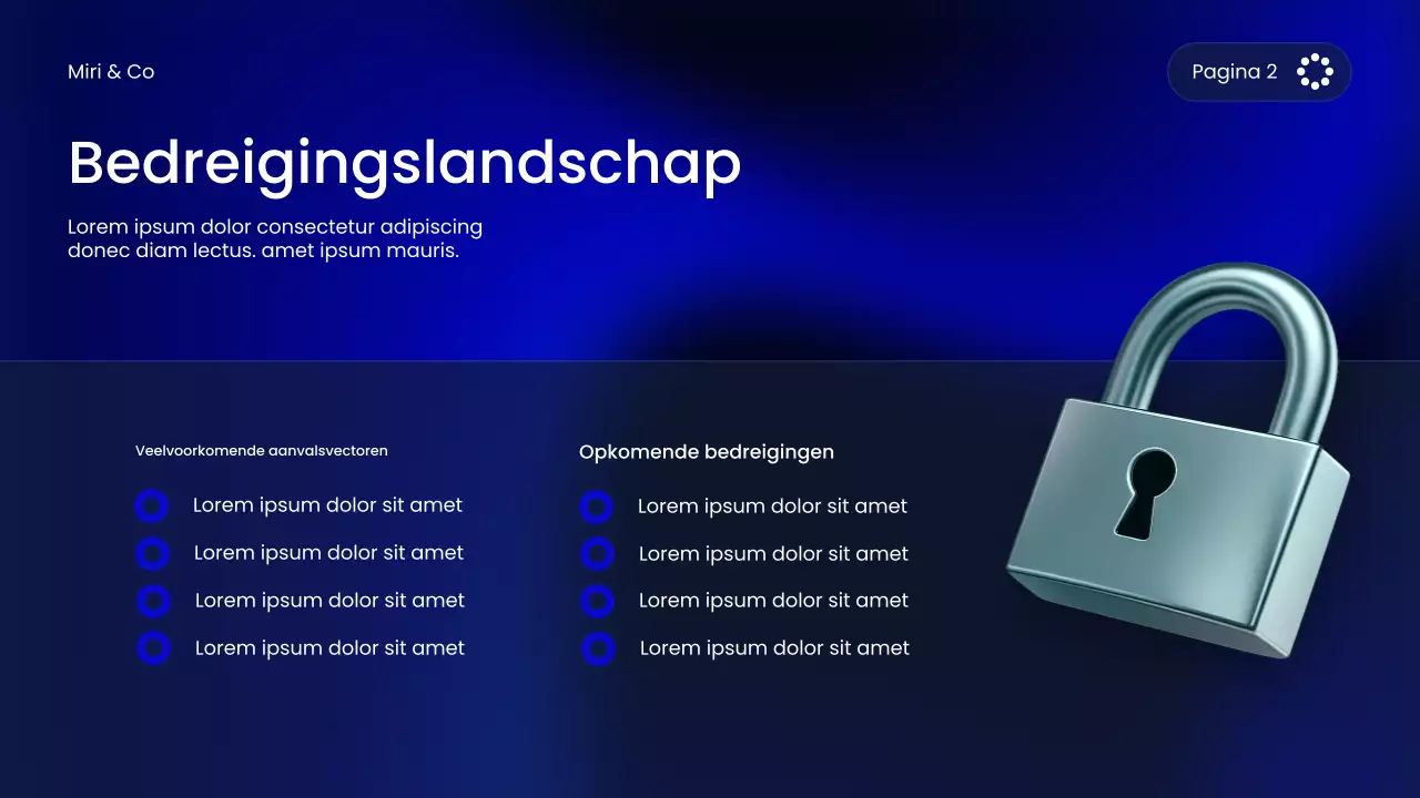 Blauwe moderne cybersecuritycursus