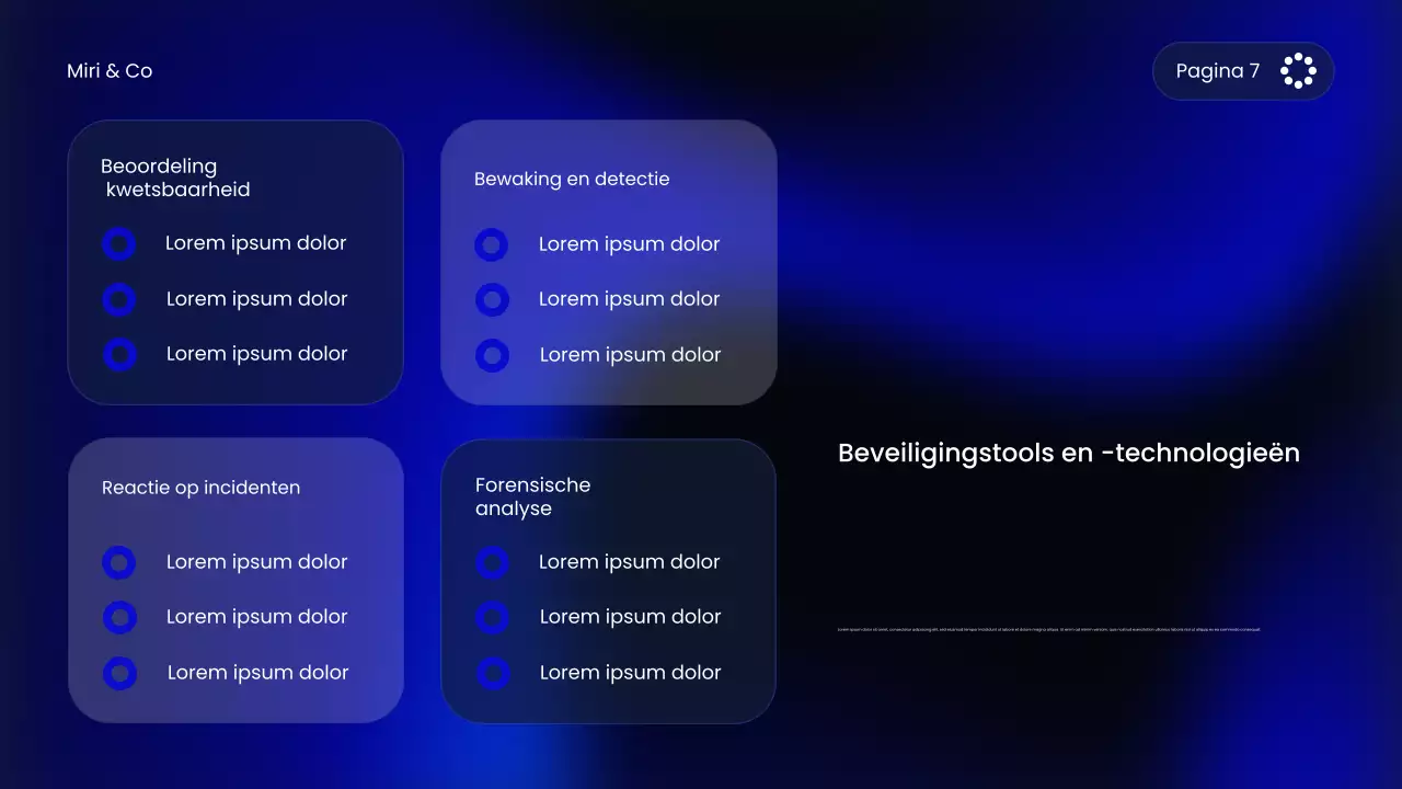 Blauwe moderne cybersecuritycursus