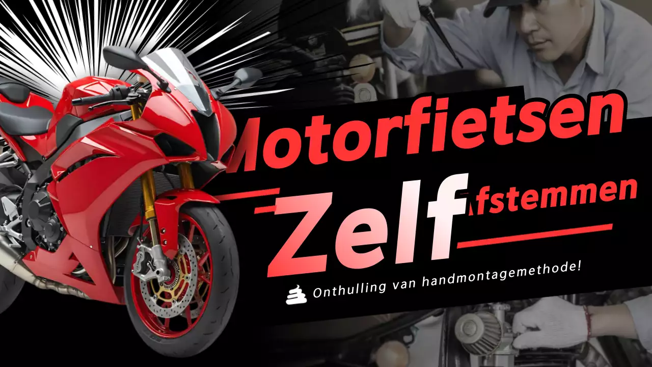 Rode moderne motorfietsreclame