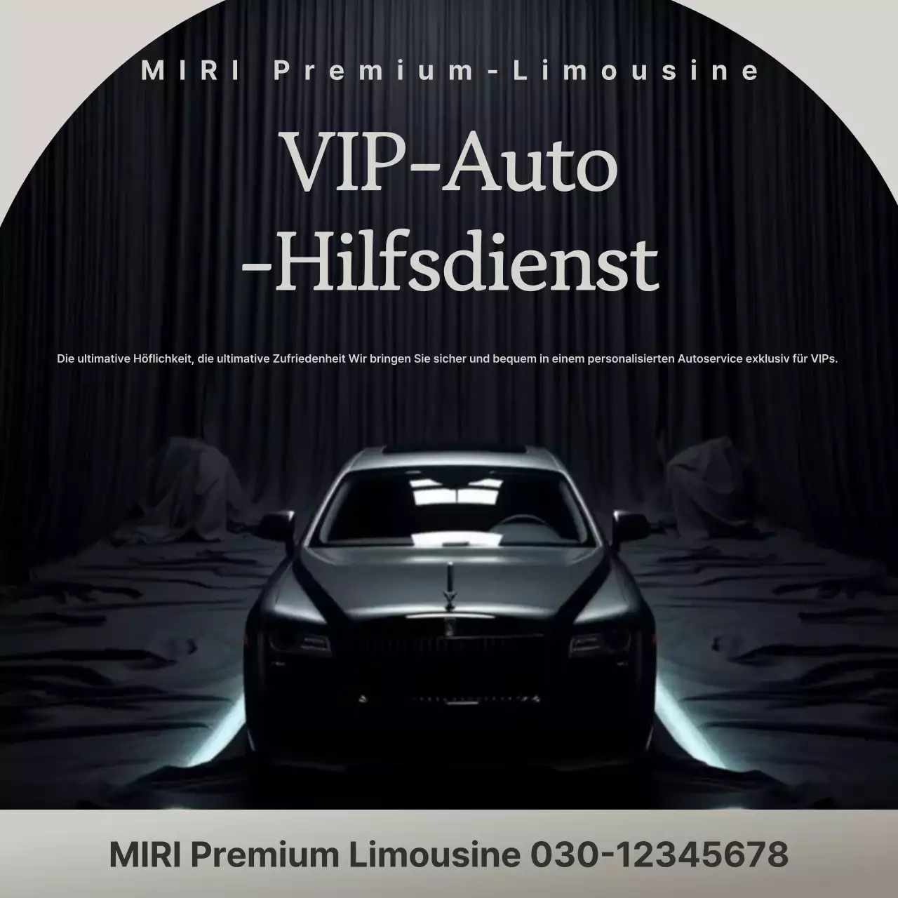 Black Luxury Car Service-Aktion