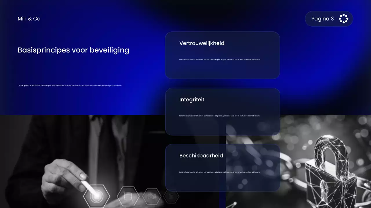 Blauwe moderne cybersecuritycursus