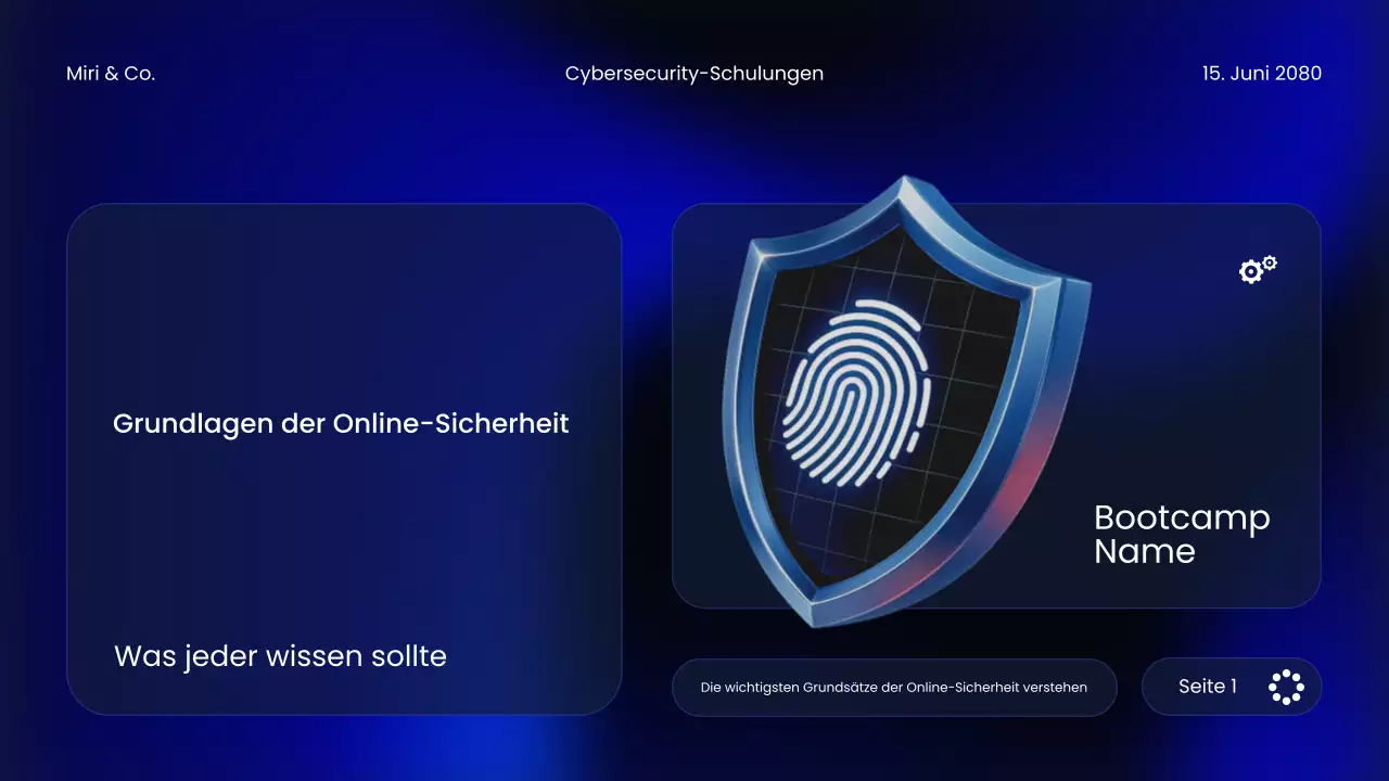 Blue Modern Cybersecurity Kurs