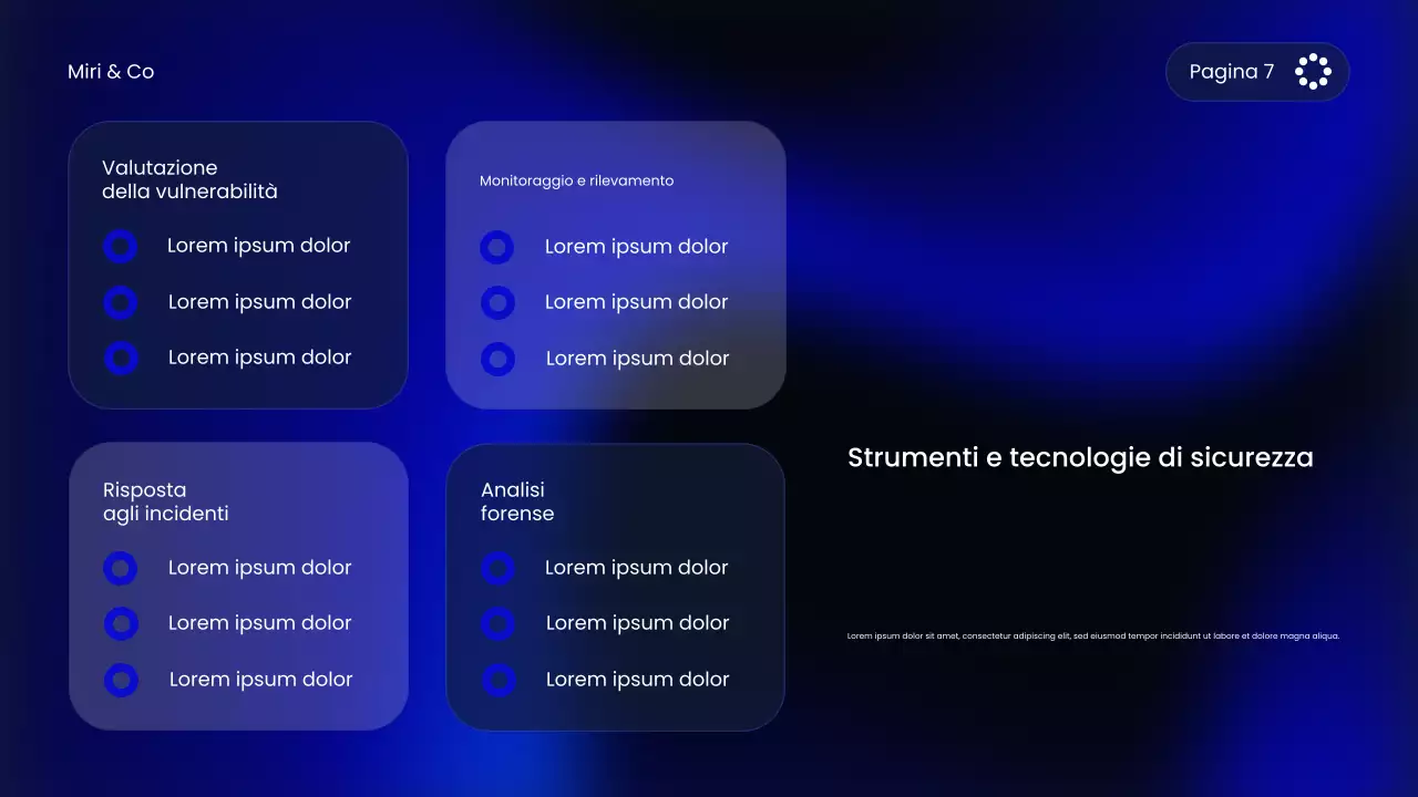 Corso di sicurezza informatica moderna blu