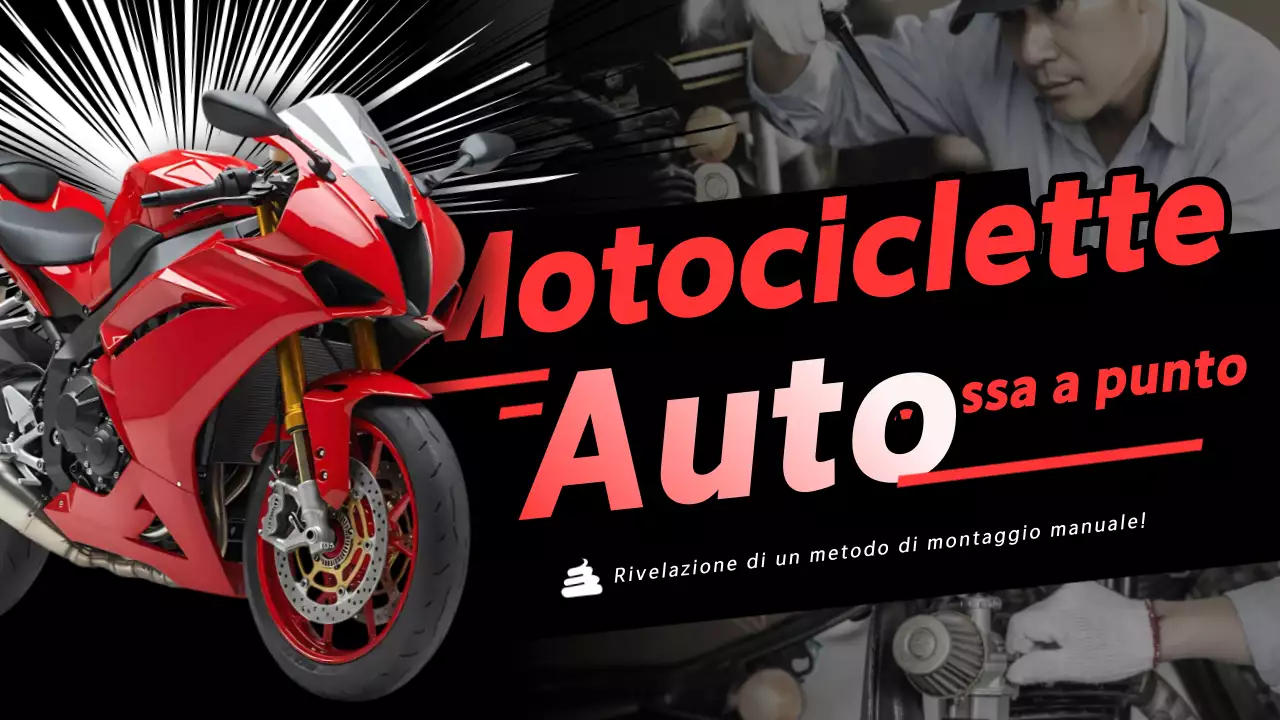 Pubblicità di motocicletta moderna rossa