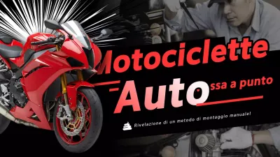 Pubblicità di motocicletta moderna rossa