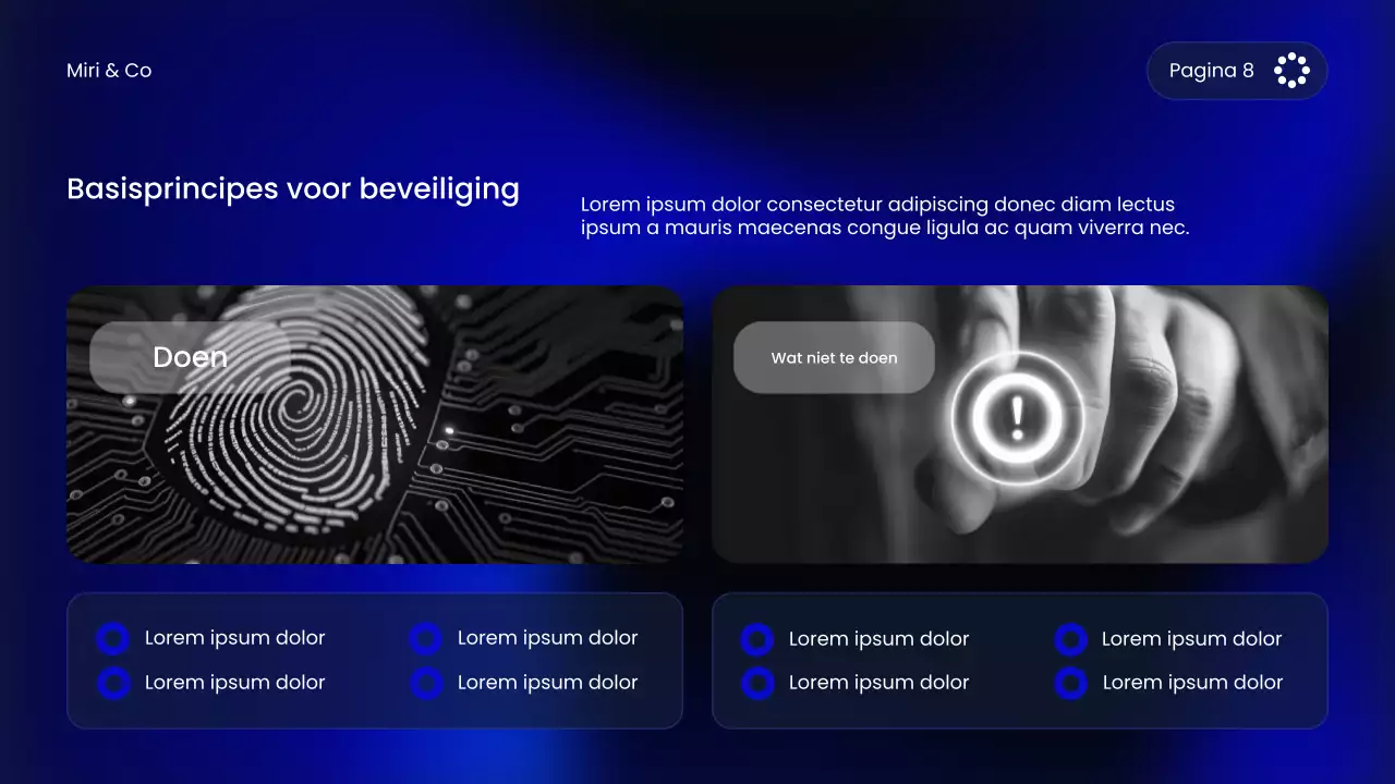 Blauwe moderne cybersecuritycursus
