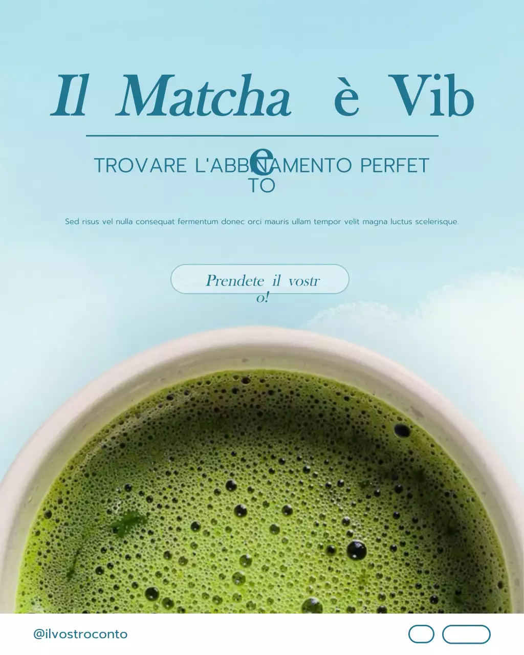 Post Instagram promozionale di Simple Modern Matcha