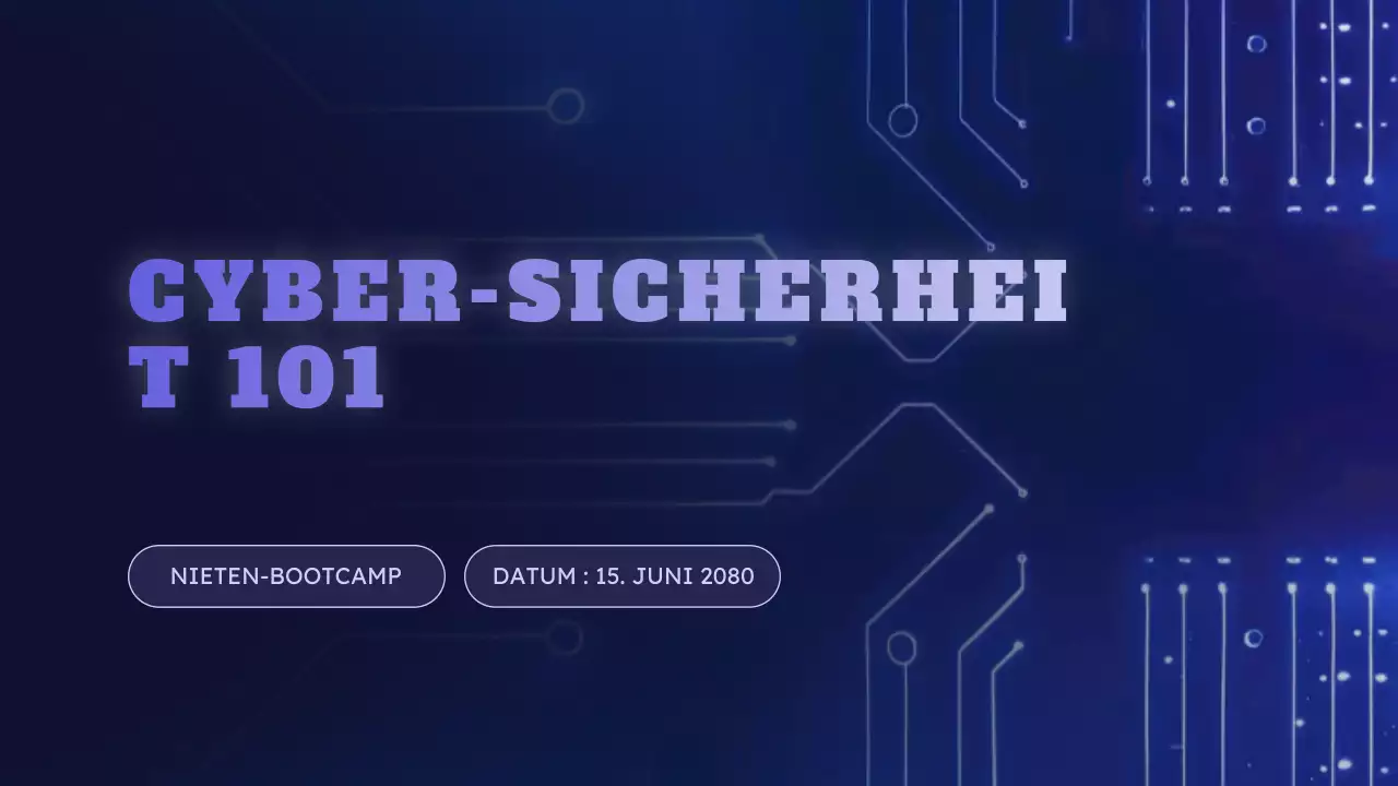 blaues Cybersicherheits-Event