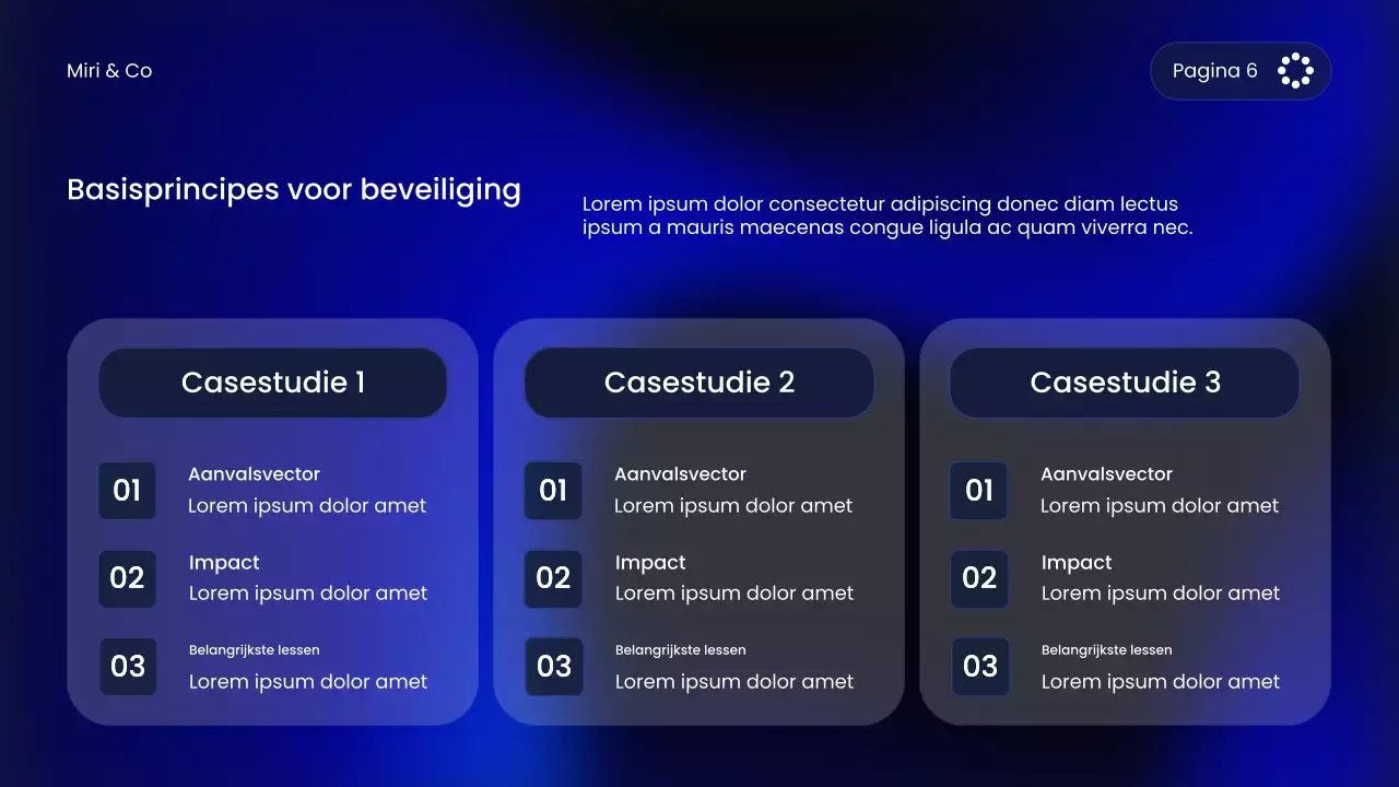 Blauwe moderne cybersecuritycursus