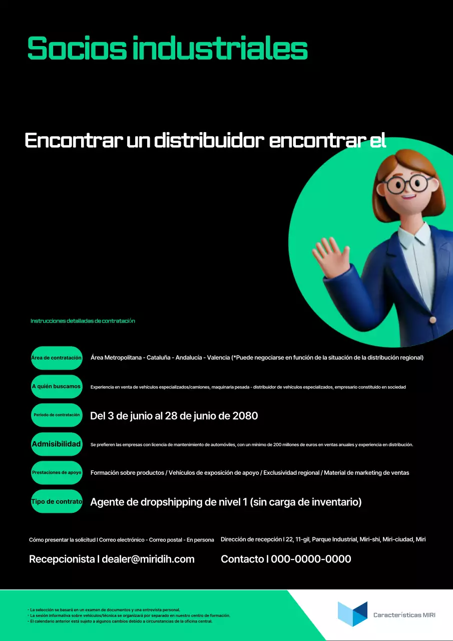 Aviso de contratación de distribuidores de Black Modern