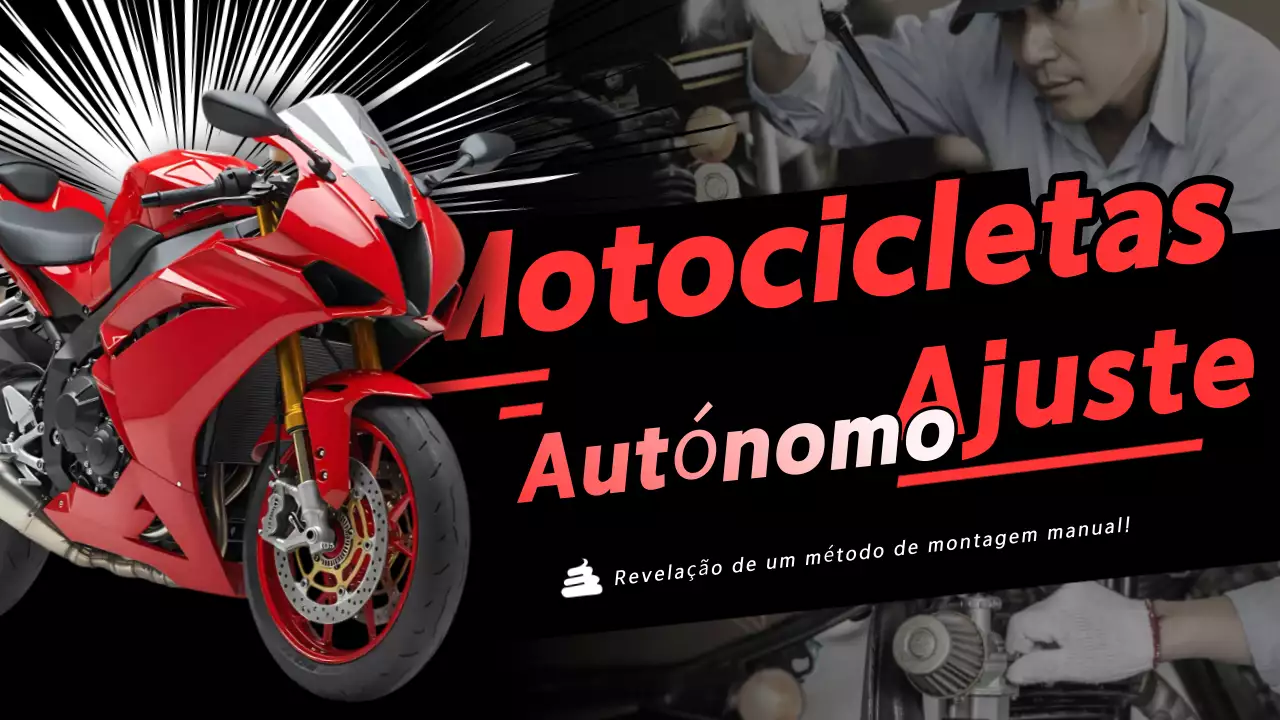 Propaganda de motocicleta moderna vermelha