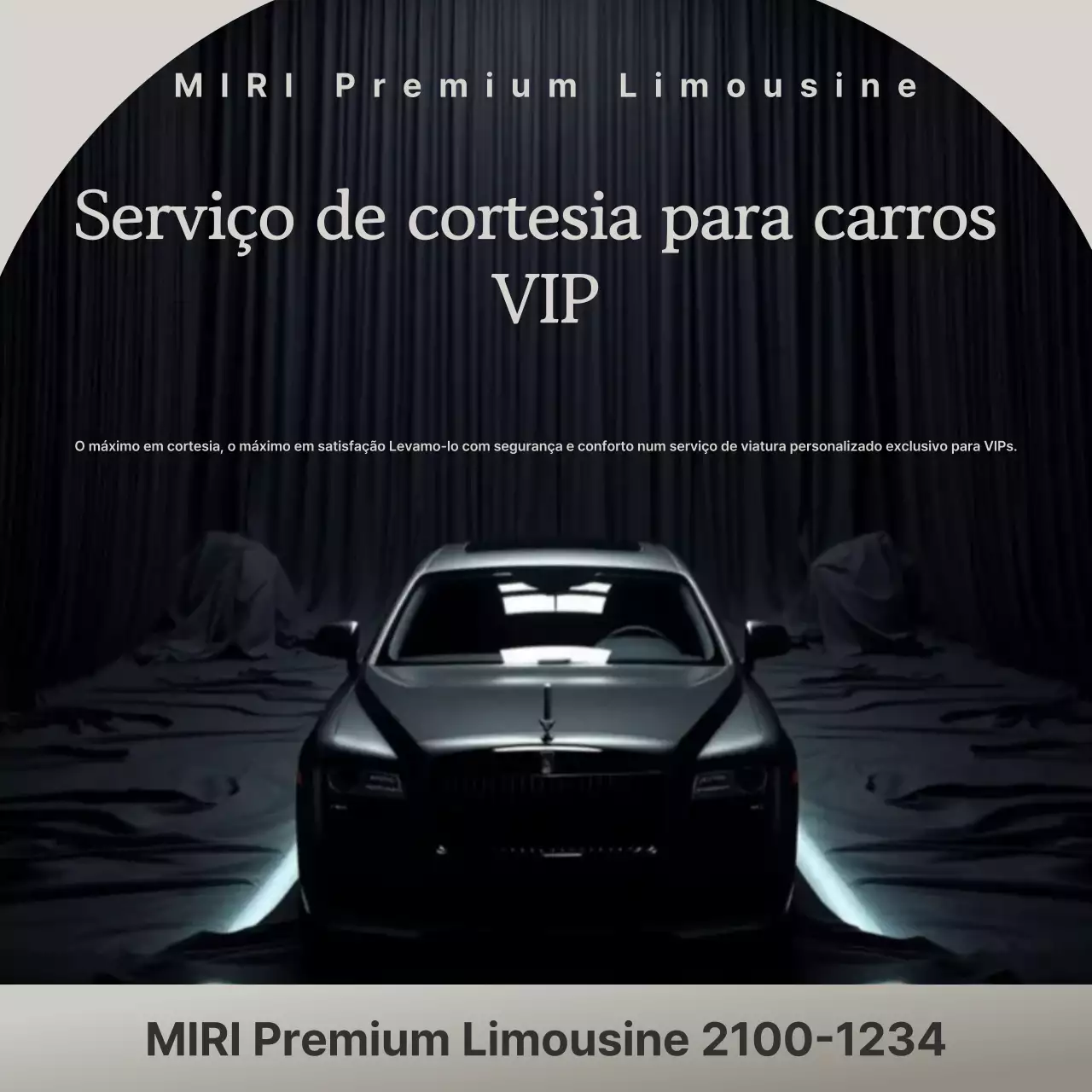 Promoção de serviço de carro de luxo preto