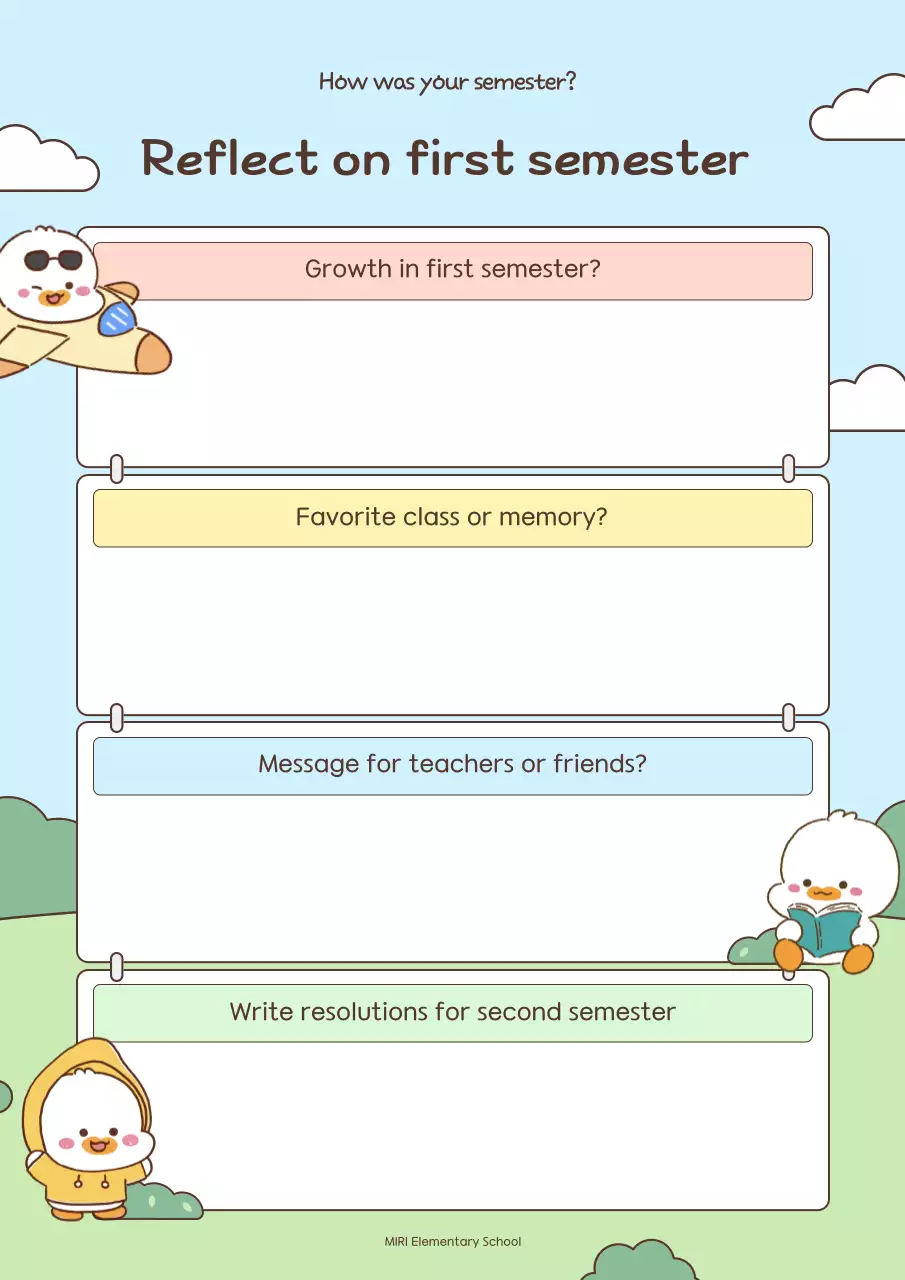 Nhật ký cuộc sống ở trường của bé Sky Blue