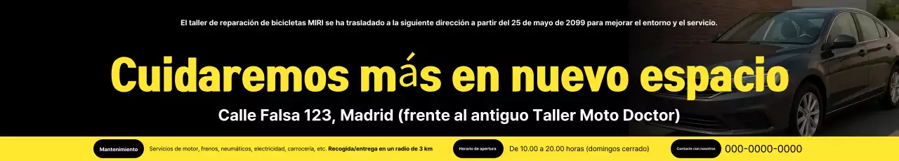 Guía de servicio de Black Simple Car