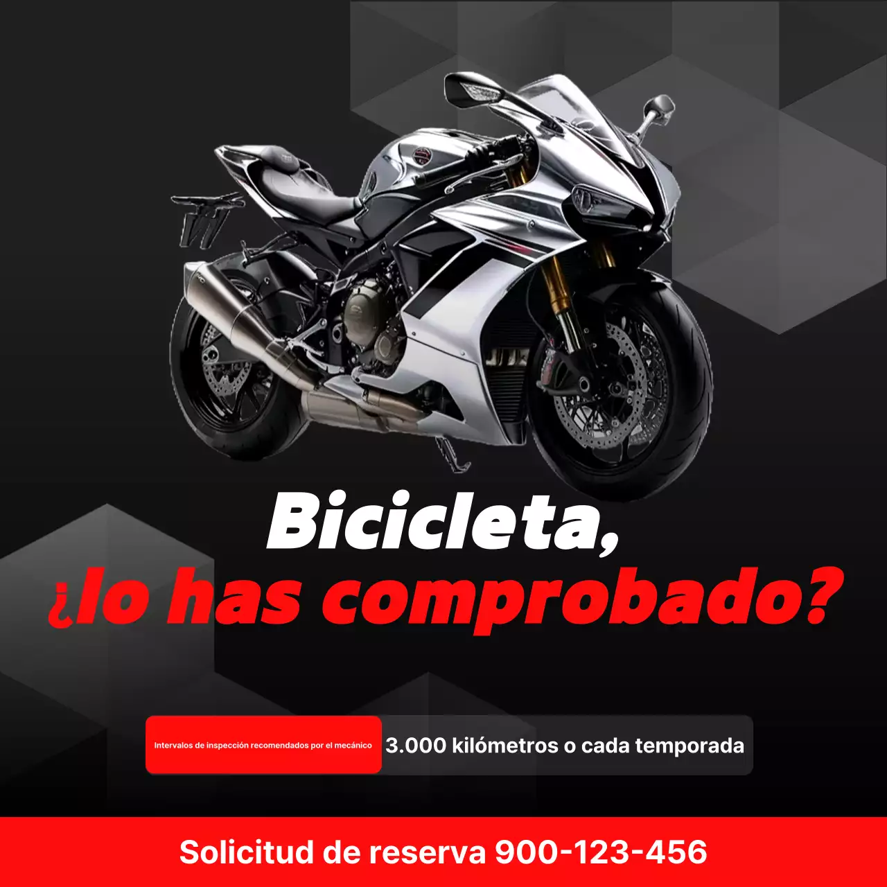 Guía de mantenimiento de motocicletas modernas negras