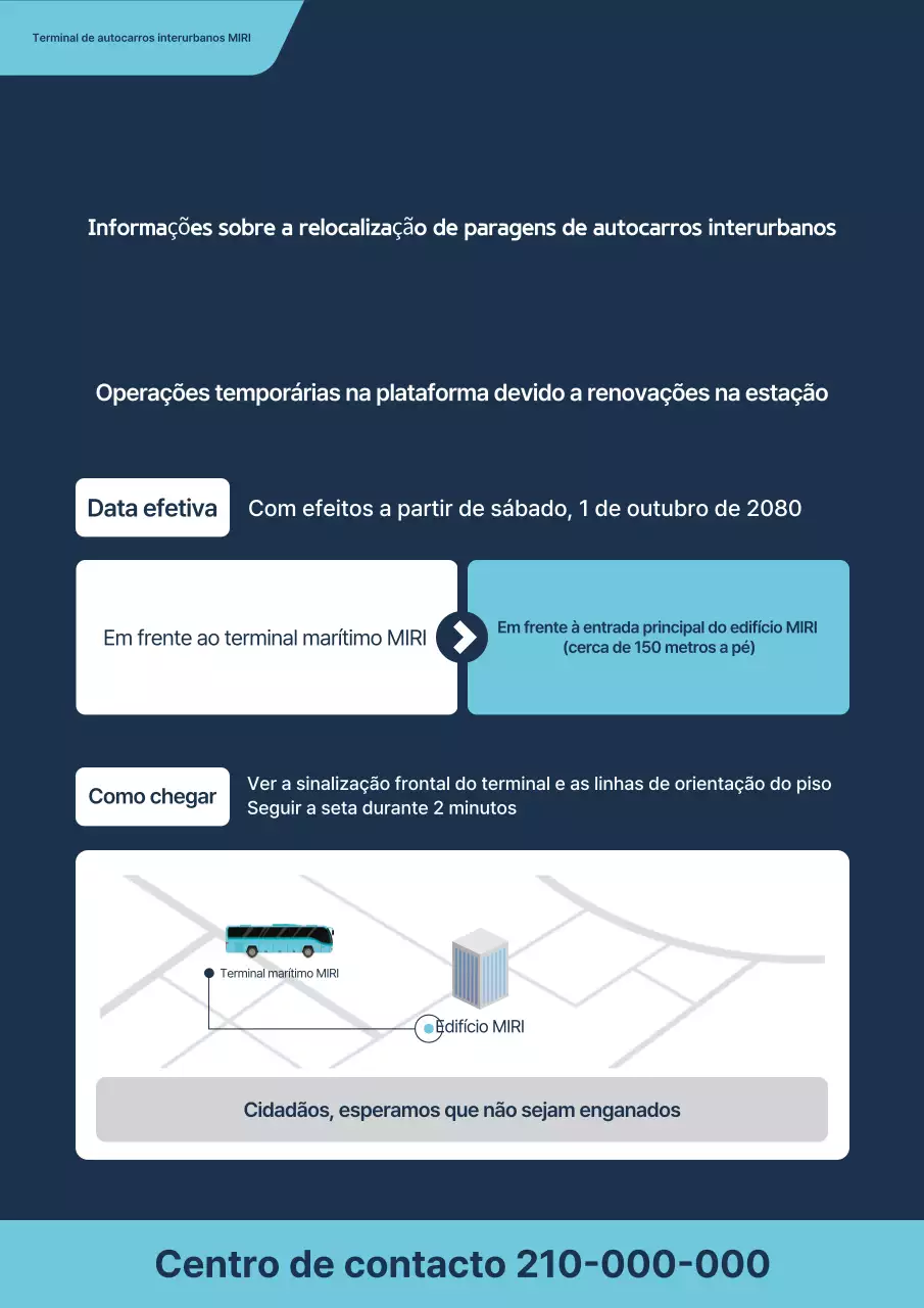 Aviso de realocação da Sky Blue Clean Stop