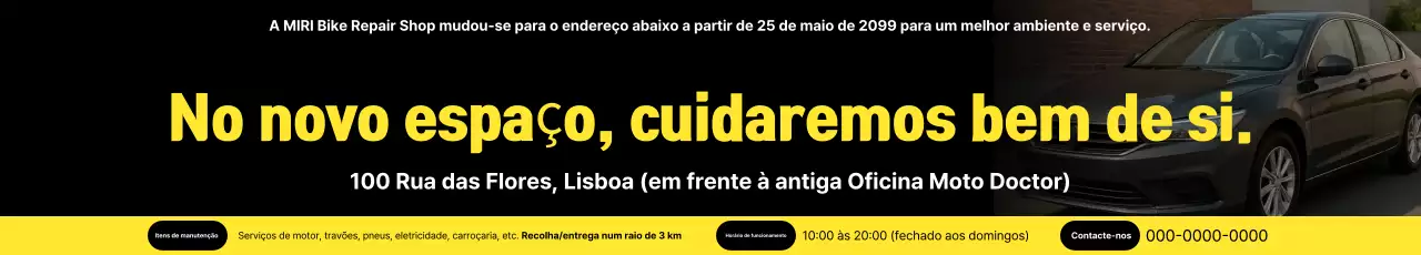 Guia de serviço de carro preto simples