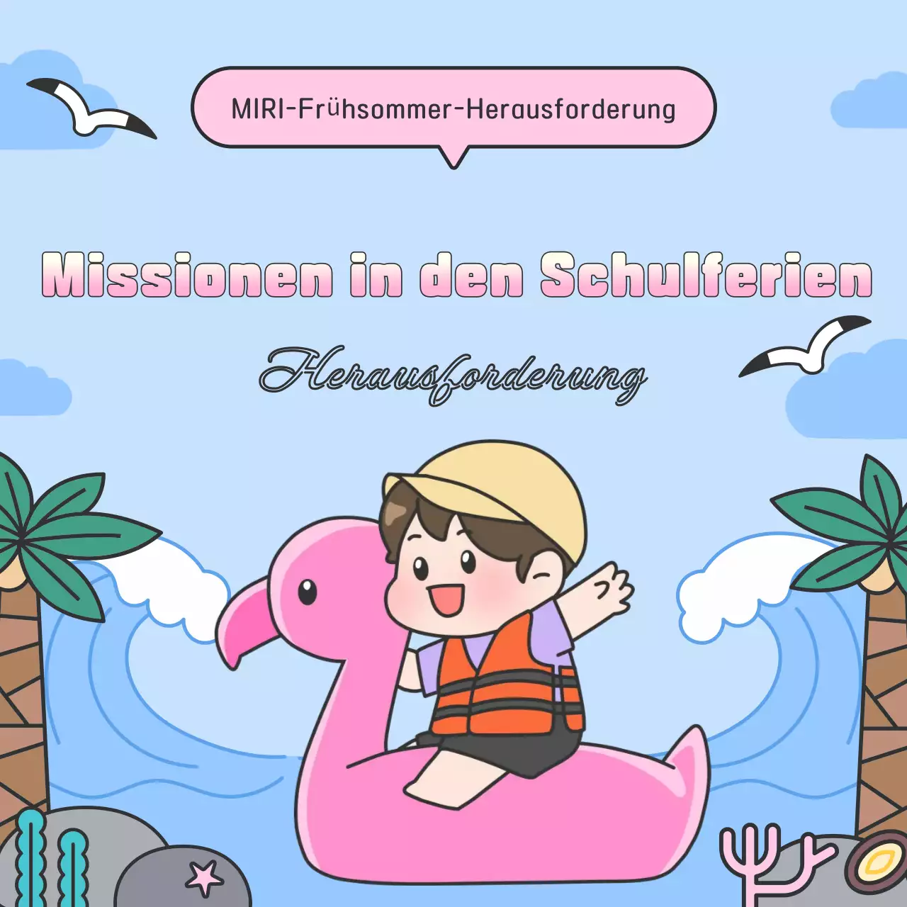 Himmelblaues Baby-Ferien-Herausforderungs-Event