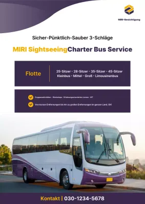 Bora Modern Charter Bus Werbung