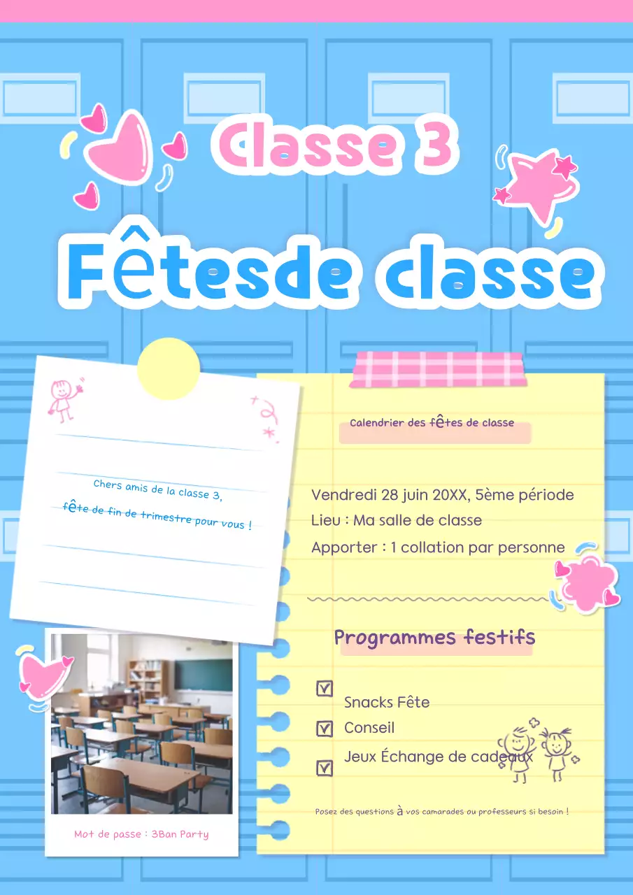Guide des fêtes de la classe Blue Baby
